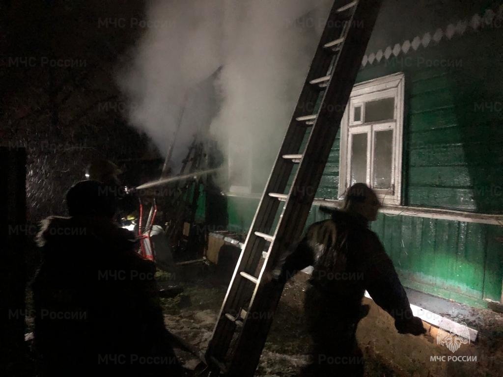 Пожар в г. Мосальск, ул. Ленина
